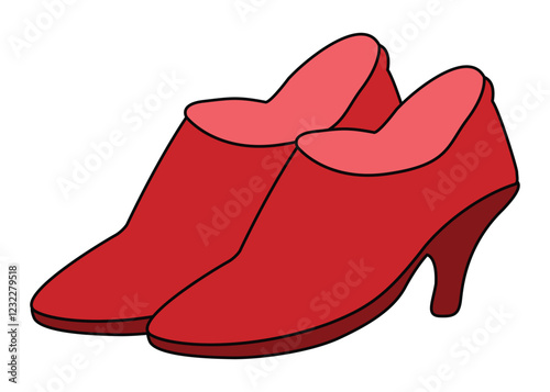 Pair of women shoes vector illustration