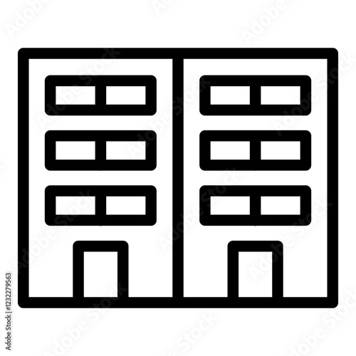 Residential icon. Vector line icon