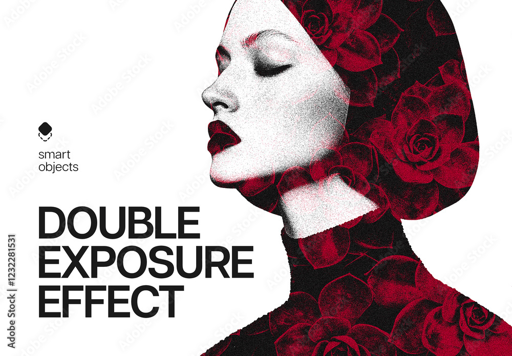 Double Exposure Mix Photo Effect Mockup Stock Template | Adobe Stock
