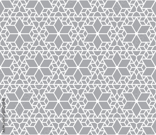 Seamless girih pattern. Girih 6. Traditional Islamic Design. Mosque decoration element. Seamless geometric pattern. Seamless islamic pattern. Background vector illustration. Morocco seamless vector pa