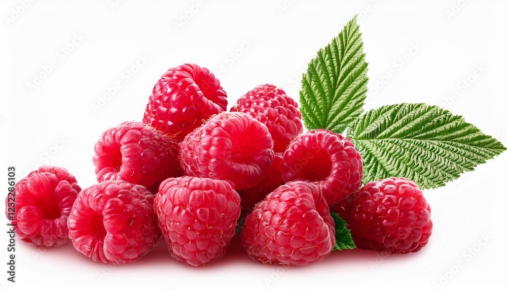 raspberry on a white background
