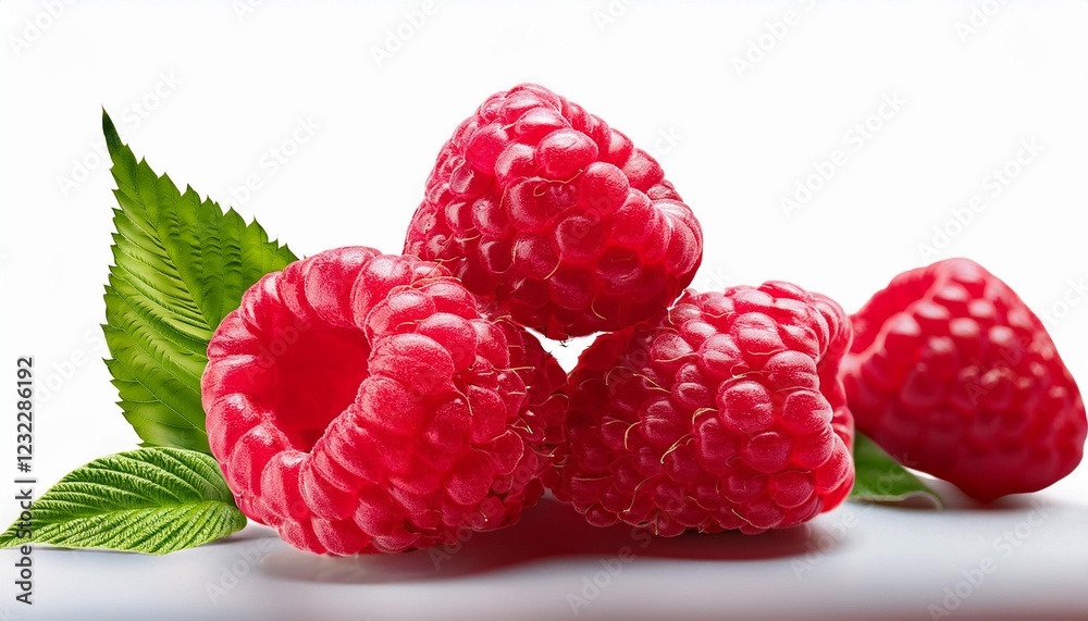 raspberry on white background raspberry on white background