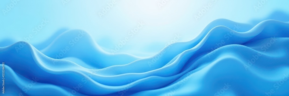 Fototapeta premium Fluid, ethereal blue abstract background Soft, calming tones , background, gradient