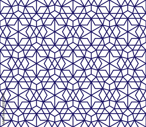 Seamless girih pattern. Girih 6. Traditional Islamic Design. Mosque decoration element. Seamless geometric pattern. Seamless islamic pattern. Background vector illustration. Morocco seamless vector pa