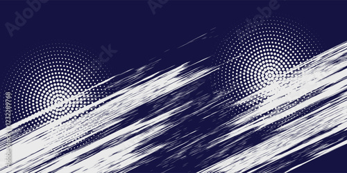 Dots halftone white and blue color pattern gradient grunge texture background.
