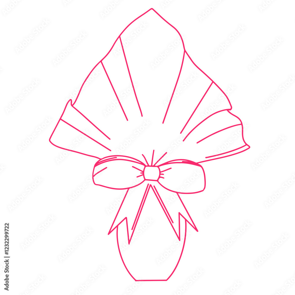 Easter egg hand drawn outline