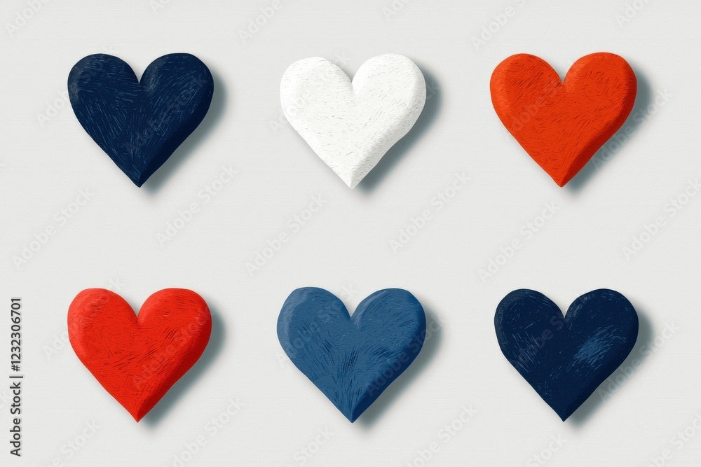 Minimalist Heart Icons in Various Flat Styles for Creative Projects Minimalist Heart Icons in Various Flat Styles for Creative Projects