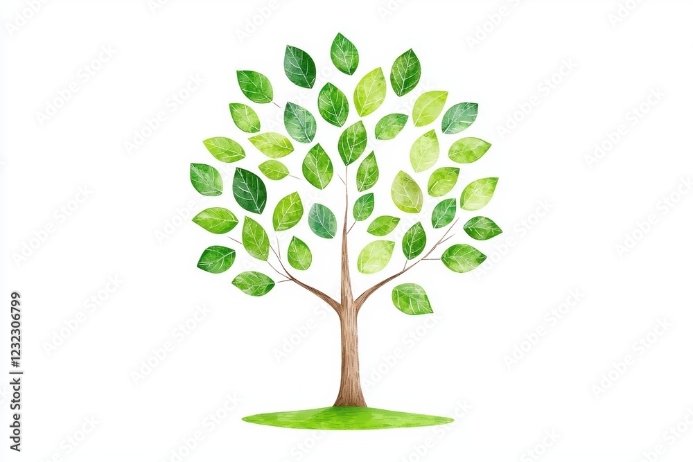 Minimalist Eco-Friendly Tree Icon Design for Sustainable Concept Art Minimalist Eco-Friendly Tree Icon Design for Sustainable Concept Art