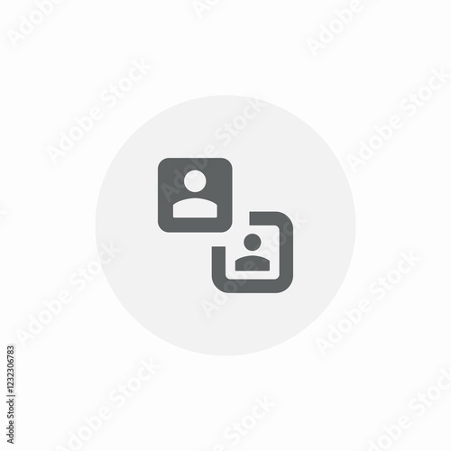 contact selection icon sign vector