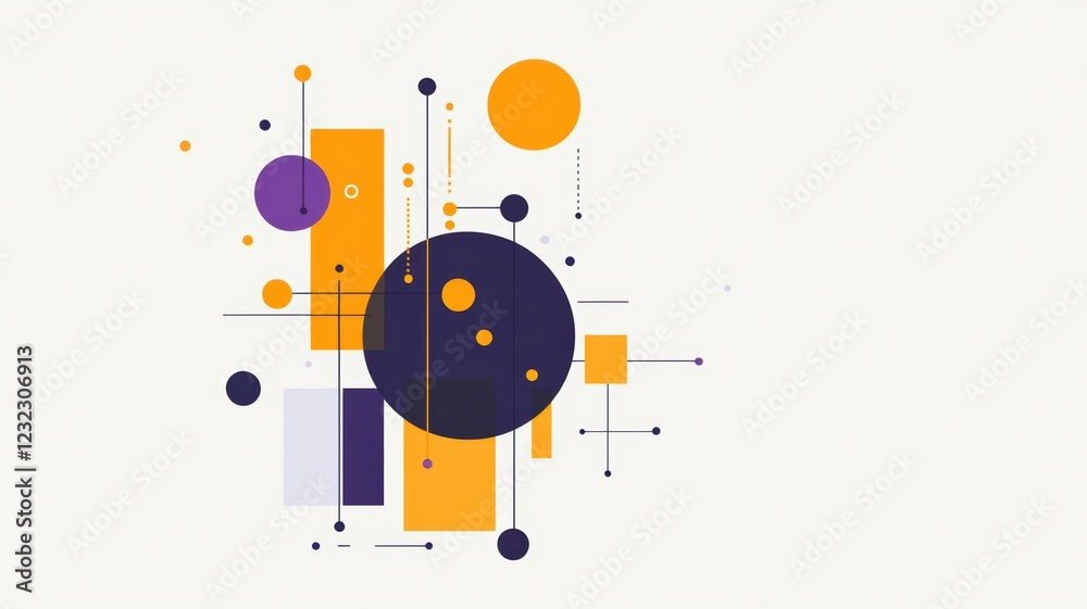 Obraz premium Abstract Modern Digital Interface Elements in Futuristic Style Design