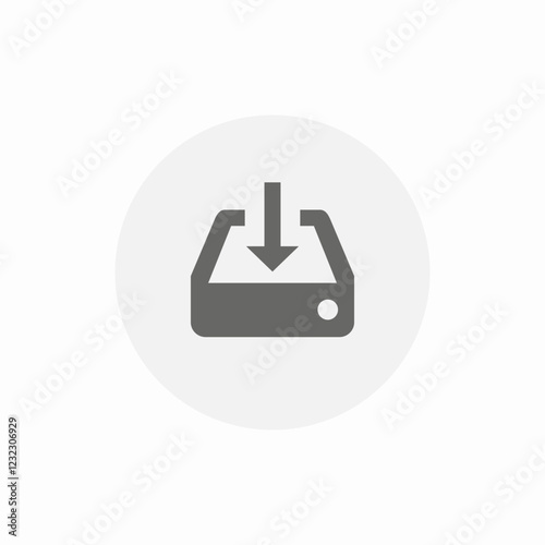 device arrow downwards icon sign vector