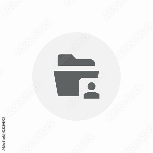 individual user folder icon sign vector