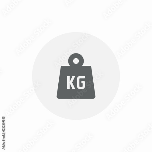 kg large weight icon sign vector