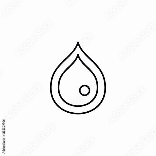 liquid drop dimension icon sign vector