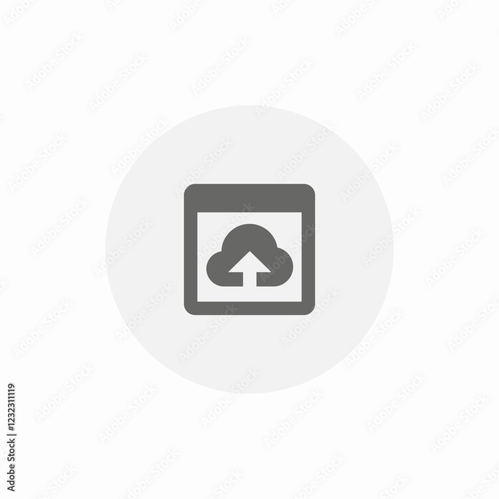 web tab cloud upload icon sign vector web tab cloud upload icon sign vector