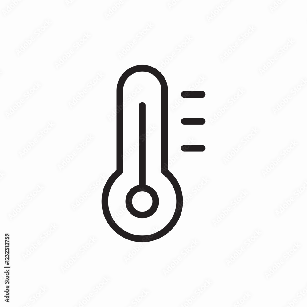 Temperature measure hot cold icon vector sign Temperature measure hot cold icon vector sign