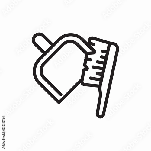 sweep cleaning icon vector sign