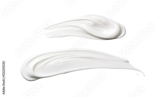 cosmetic cream smears. creamy drop, skincare cream 