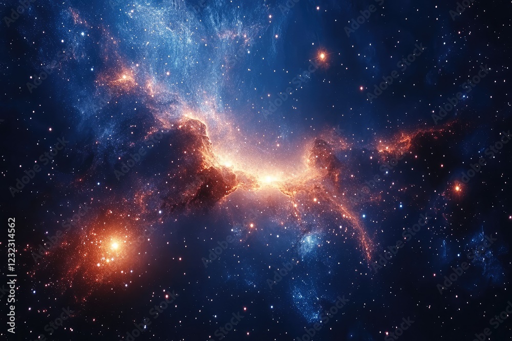 Stars sparkling like fireworks in the deep, dark cosmos, their radiant bursts of light filling the infinite space. Stars sparkling like fireworks in the deep, dark cosmos, their radiant bursts of light filling the infinite space.