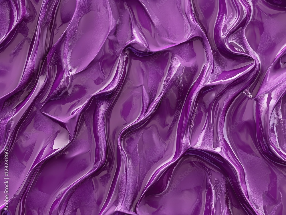 Fototapeta premium Purple Liquid Abstract: A captivating abstract image featuring rich, deep purple liquid flowing dynamically, creating a luxurious and mesmerizing texture.