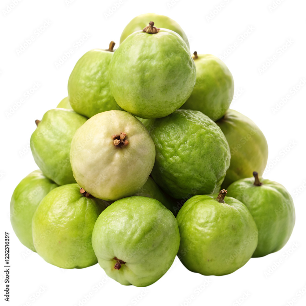 Pile of guava isolated on transparent background Pile of guava isolated on transparent background
