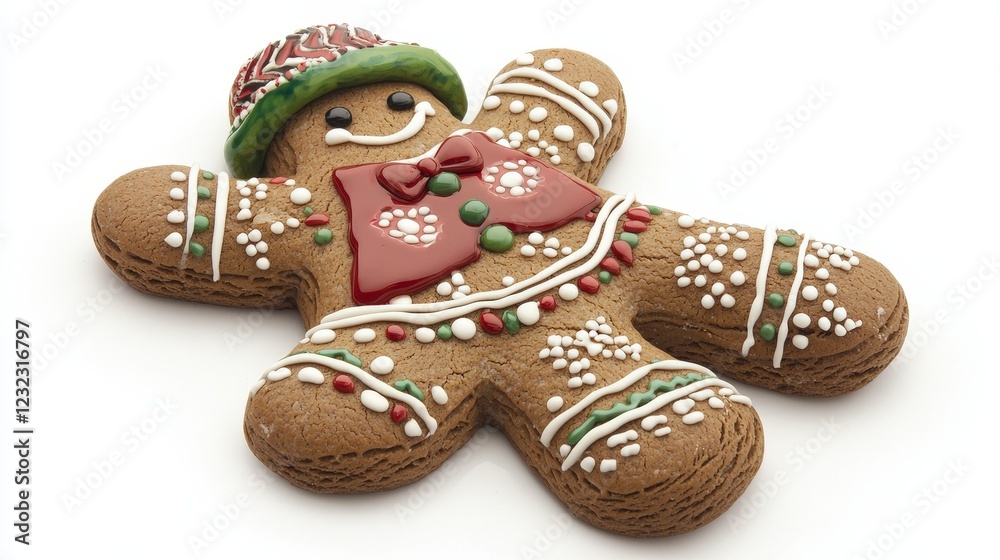 Decorative Gingerbread Man with Icing Details Perfect for Holidays Decorative Gingerbread Man with Icing Details Perfect for Holidays