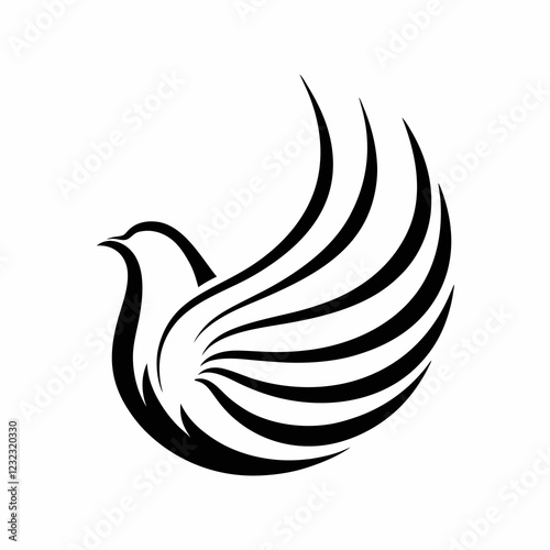 Flying Bird Logo Vector Design.