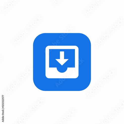 inbox join icon sign vector