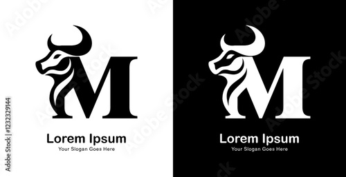 The logo design is in the shape of a bull's head combined with the letter M