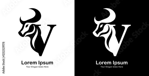 The logo design is in the shape of a bull's head combined with the letter V