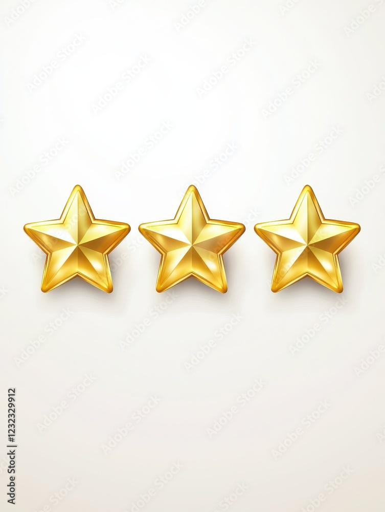 A golden five-star review symbol isolated on a white background, indicating excellence and superiority, perfect for rating systems and customer feedback graphics. A golden five-star review symbol isolated on a white background, indicating excellence and superiority, perfect for rating systems and customer feedback graphics.