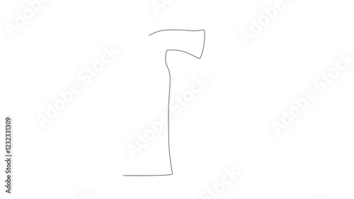continuous line art video with Fire Department Equipment concept