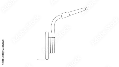 continuous line art video with Fire Department Equipment concept