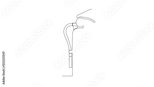 continuous line art video with Fire Department Equipment concept