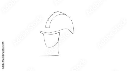 continuous line art video with Fire Department Equipment concept