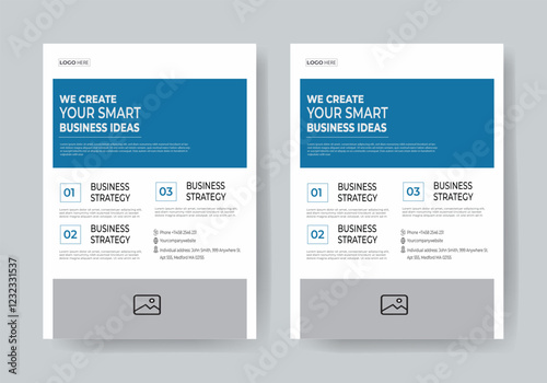 BUSINESS FLYER TEMPLATE ONE COLOR DESIGN