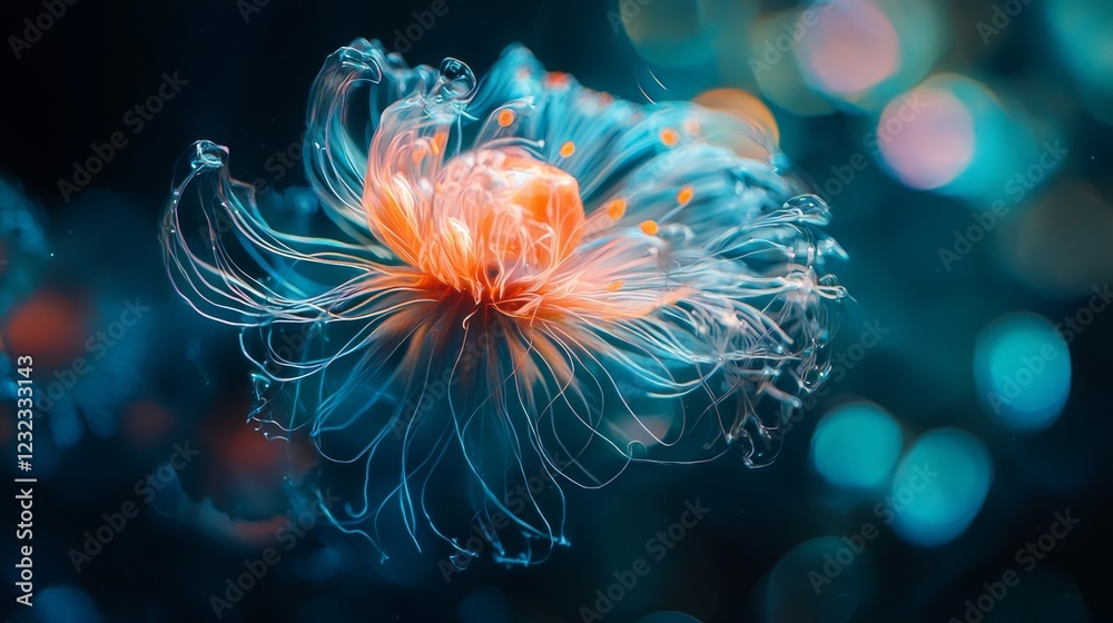 Obraz premium Macro shot of a colorful aquatic flower