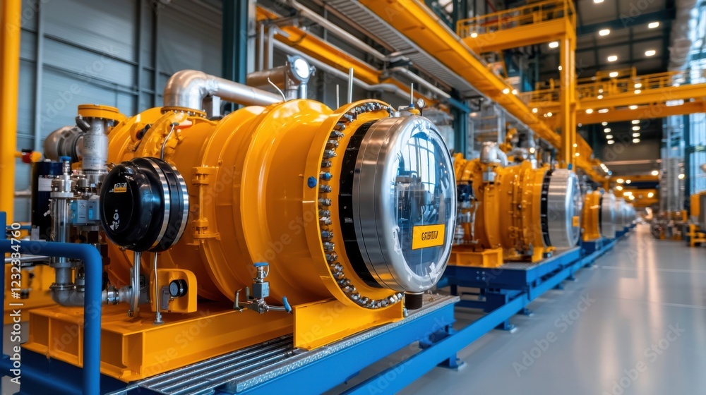 A comprehensive view of a state of the art mechanical engineering facility showcasing intricate pipes valves and an array of industrial machinery A comprehensive view of a state of the art mechanical engineering facility showcasing intricate pipes valves and an array of industrial machinery