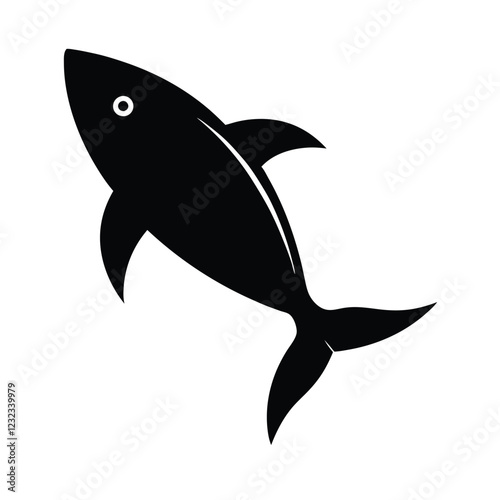 shark cartoon isolated on white vector illustration