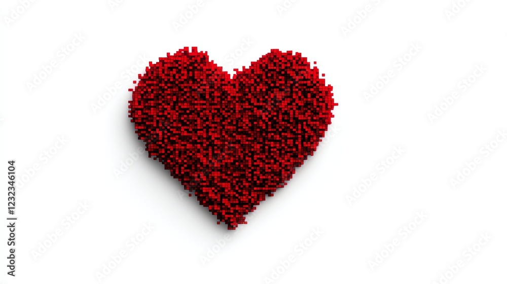 a pixelated red heart, retro gaming love icon, 8bit digital art, nostalgic style, isolated on white background a pixelated red heart, retro gaming love icon, 8bit digital art, nostalgic style, isolated on white background