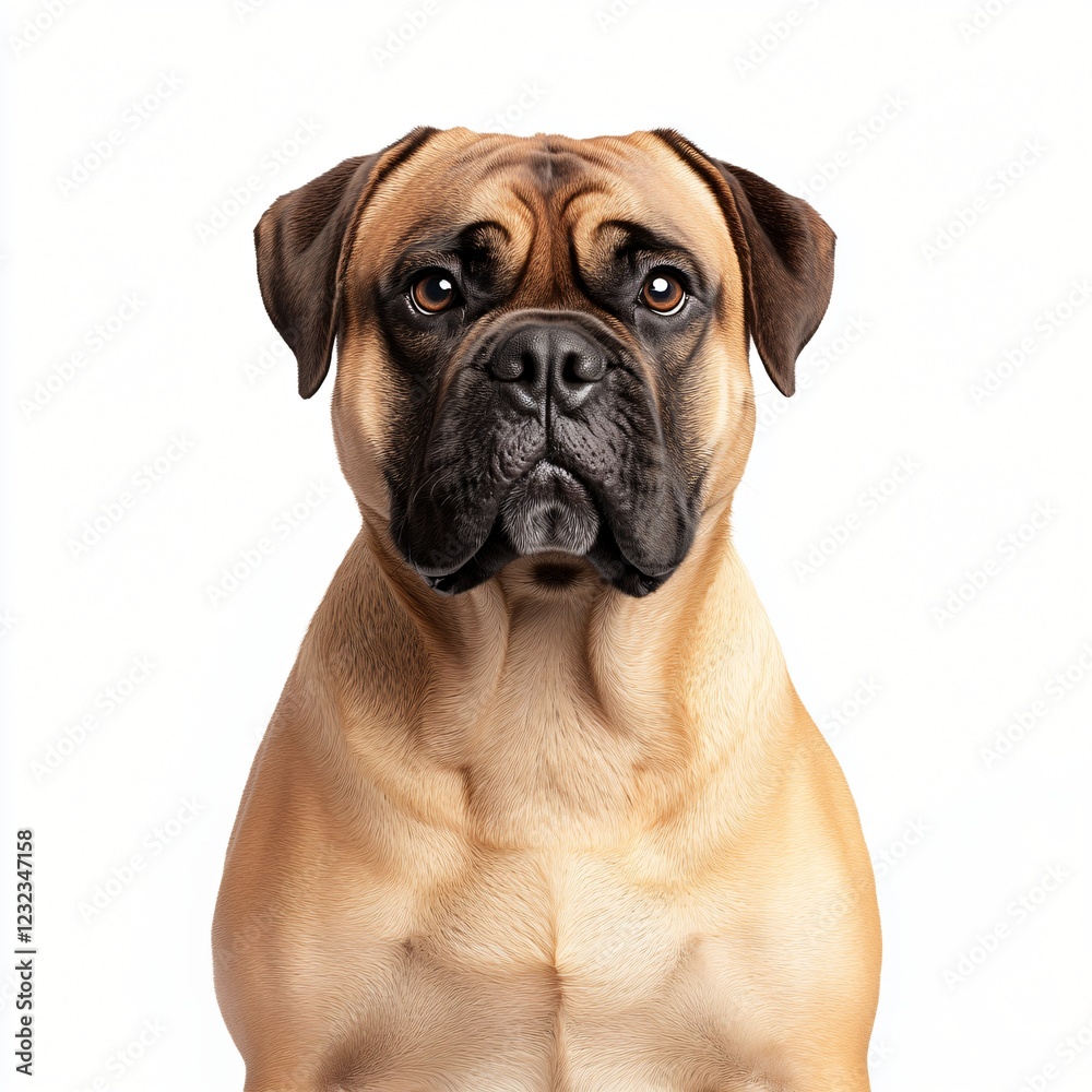 Majestic Bullmastiff Dog Portrait Close Up Studio Shot Canine Pet Majestic Bullmastiff Dog Portrait Close Up Studio Shot Canine Pet