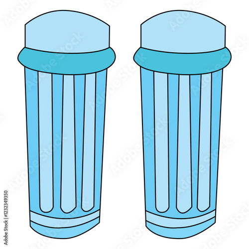 A cricket pad cartoon vector illustration