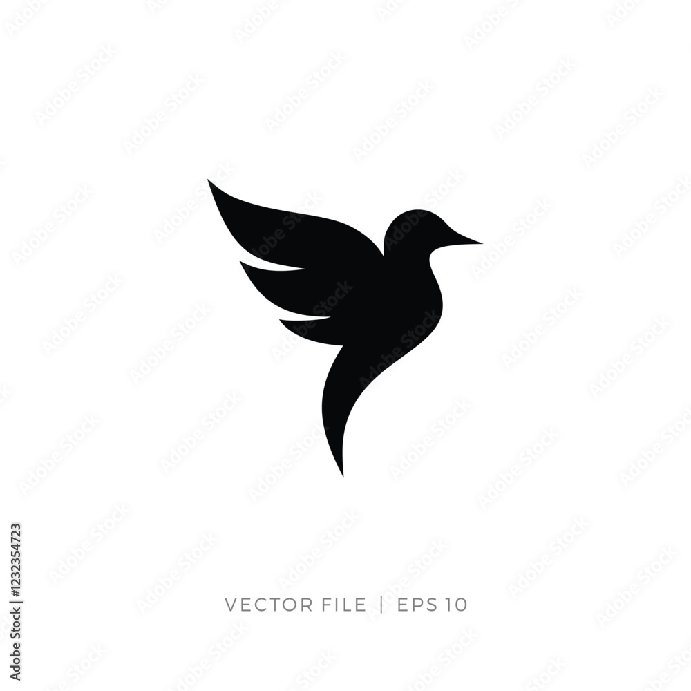 Obraz premium bird pigeon fly wings logo