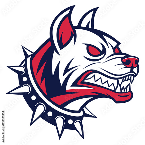 "Fierce Angry Dog Head Vector | Aggressive Mascot Logo Design"