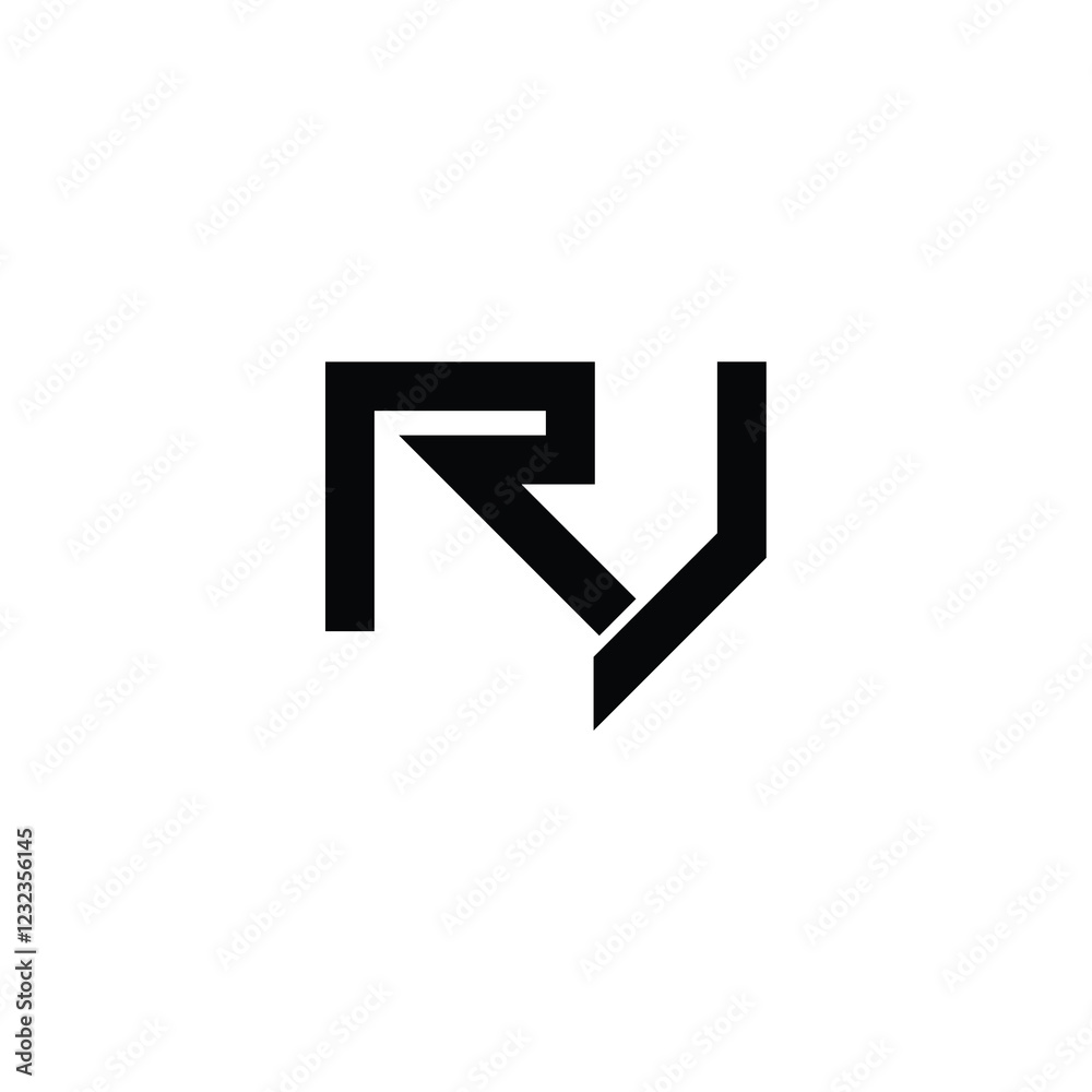 RJ monogram logo design letter text name symbol monochrome logotype alphabet character simple logo RJ monogram logo design letter text name symbol monochrome logotype alphabet character simple logo
