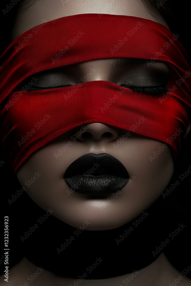 Girl WIth The Red Slik On Eyes Girl WIth The Red Slik On Eyes