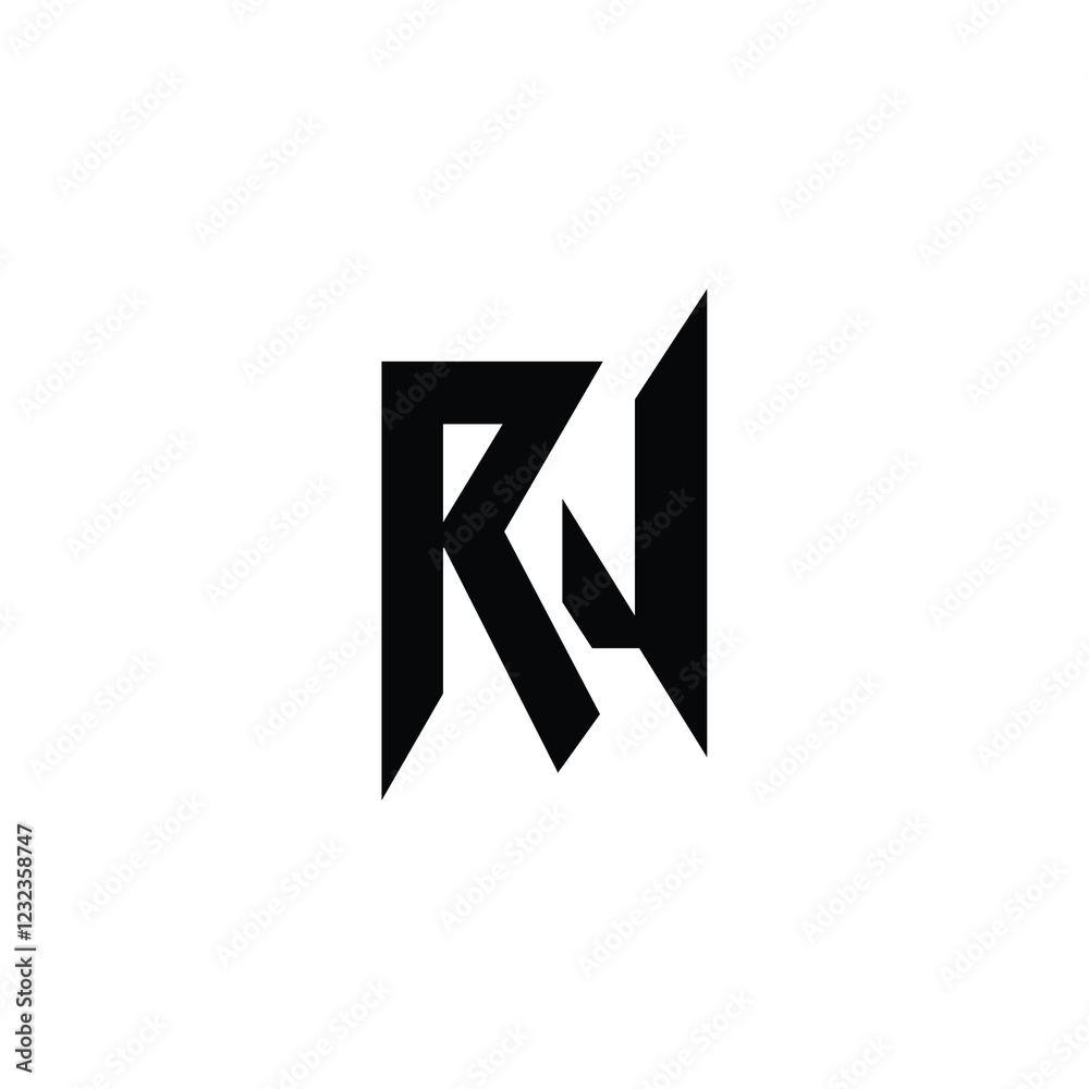 RJ monogram logo design letter text name symbol monochrome logotype alphabet character simple logo RJ monogram logo design letter text name symbol monochrome logotype alphabet character simple logo