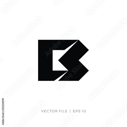 initial letter BS SB geometric logo