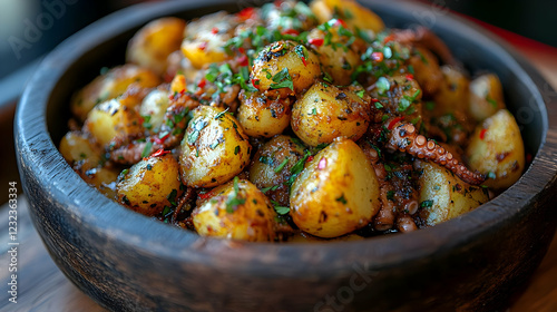 Roasted Potatoes and Octopu...
