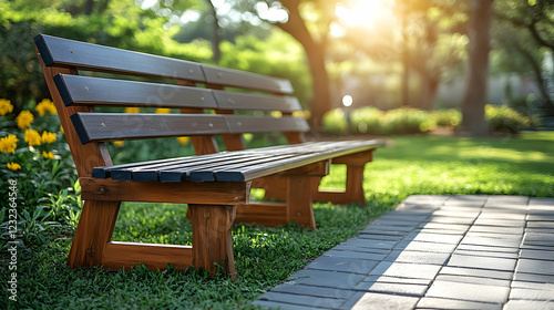 Empty Bench Sits Peacefully...